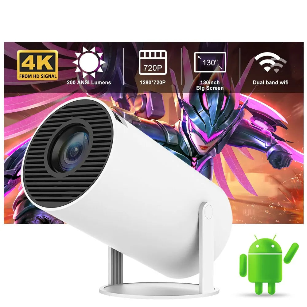 HY300 Mini Projector – Android 11, WiFi 6, Bluetooth 5.0