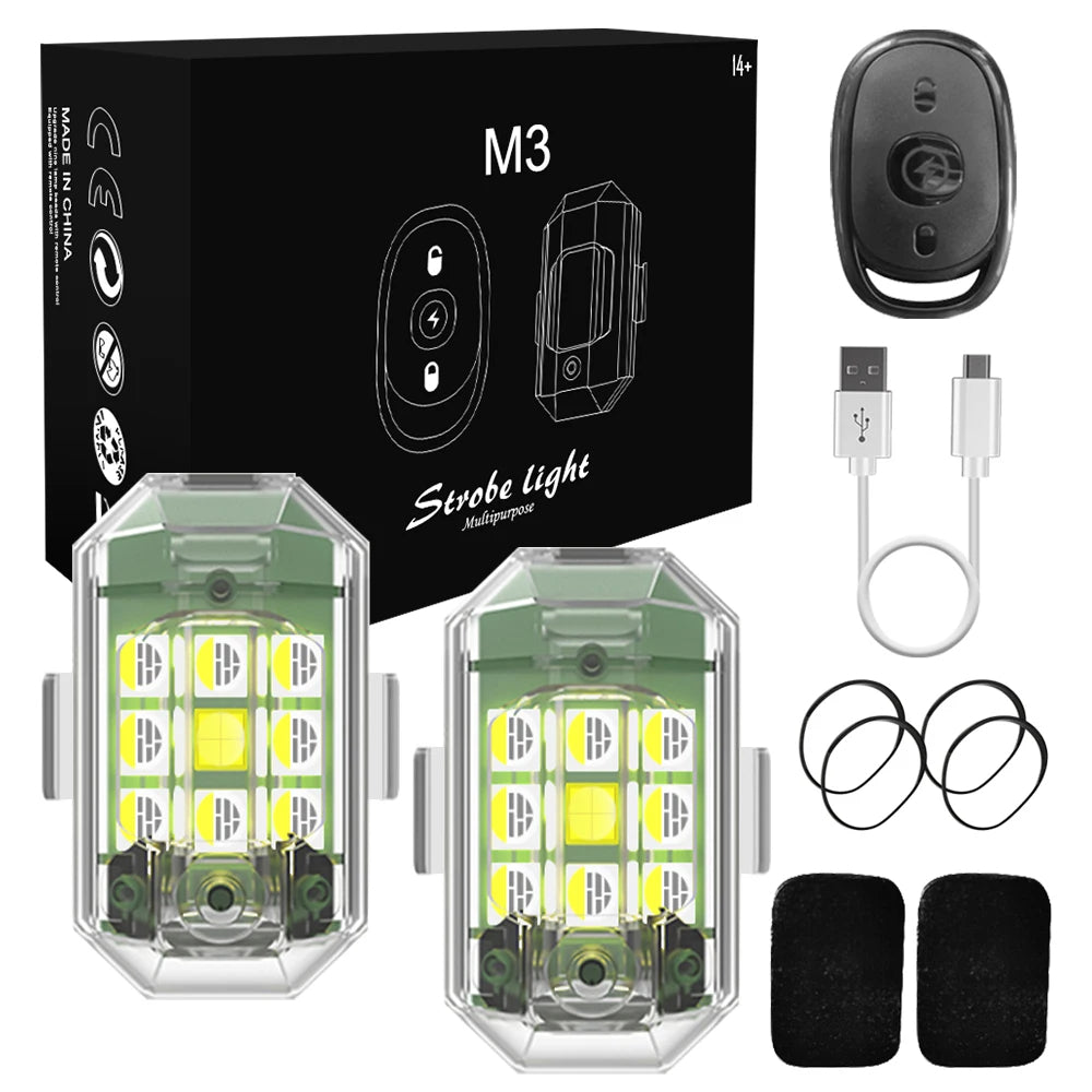 LED Strobe Lights – 7 Colors & 7 Modes with Remote Control
