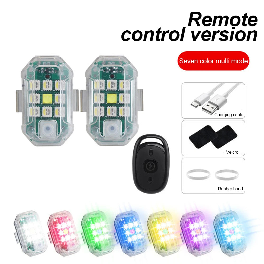 LED Strobe Lights – 7 Colors & 7 Modes with Remote Control