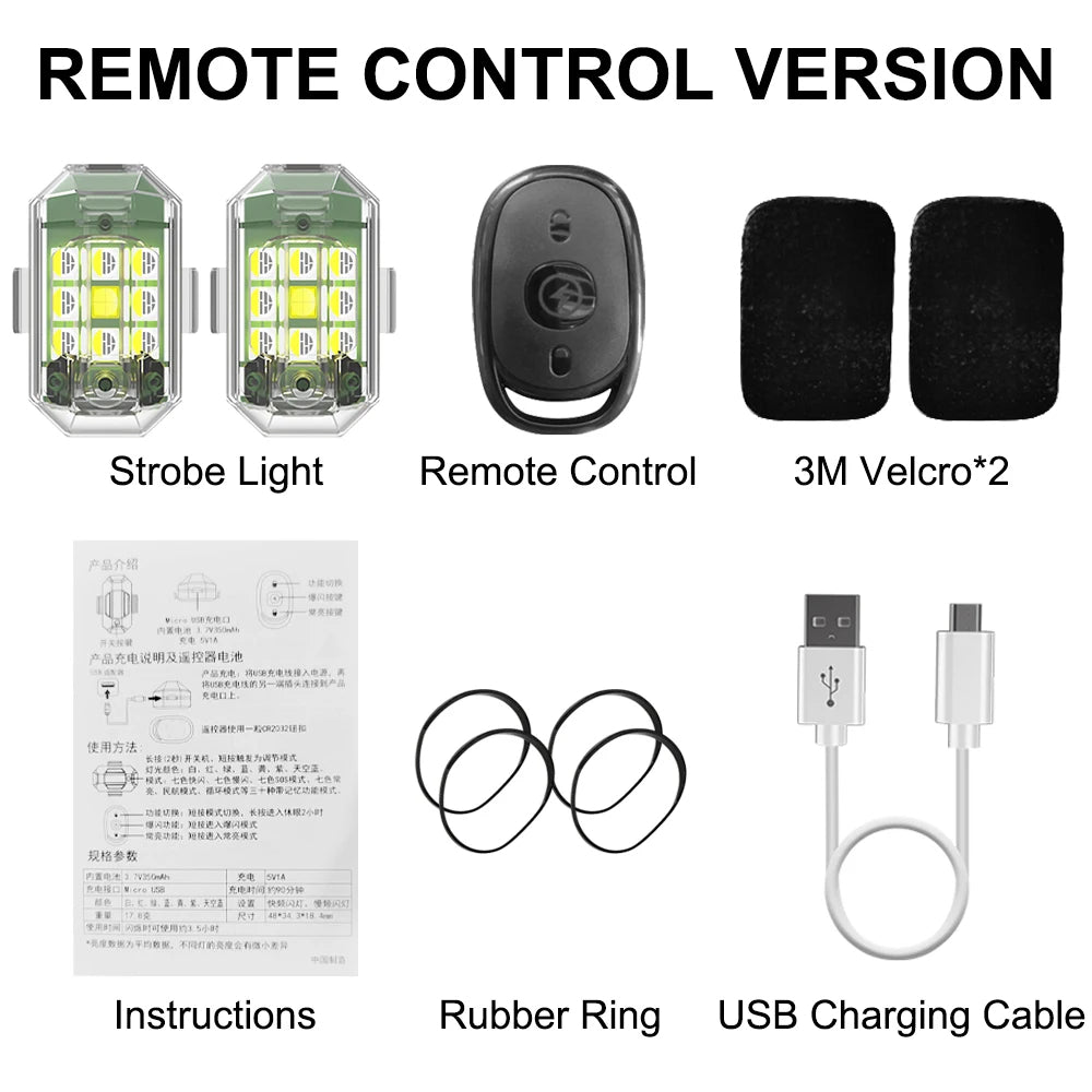 LED Strobe Lights – 7 Colors & 7 Modes with Remote Control